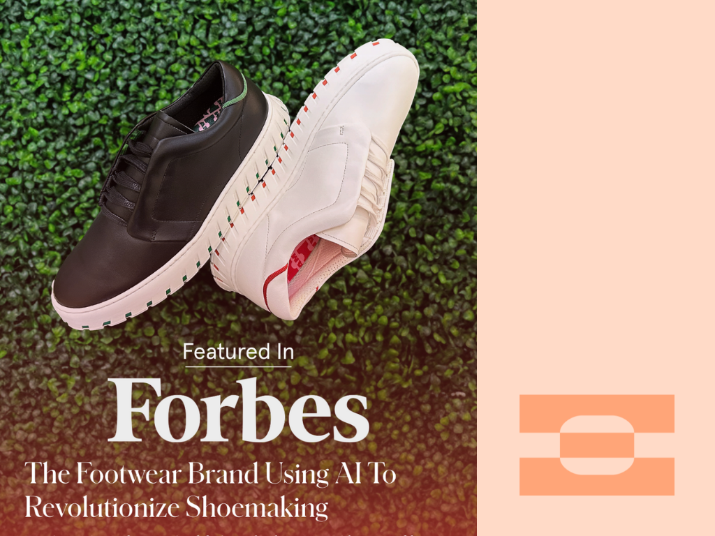IAMBIC MODEL T precision-fit sneakers featured in Forbes as the AI footwear revolution