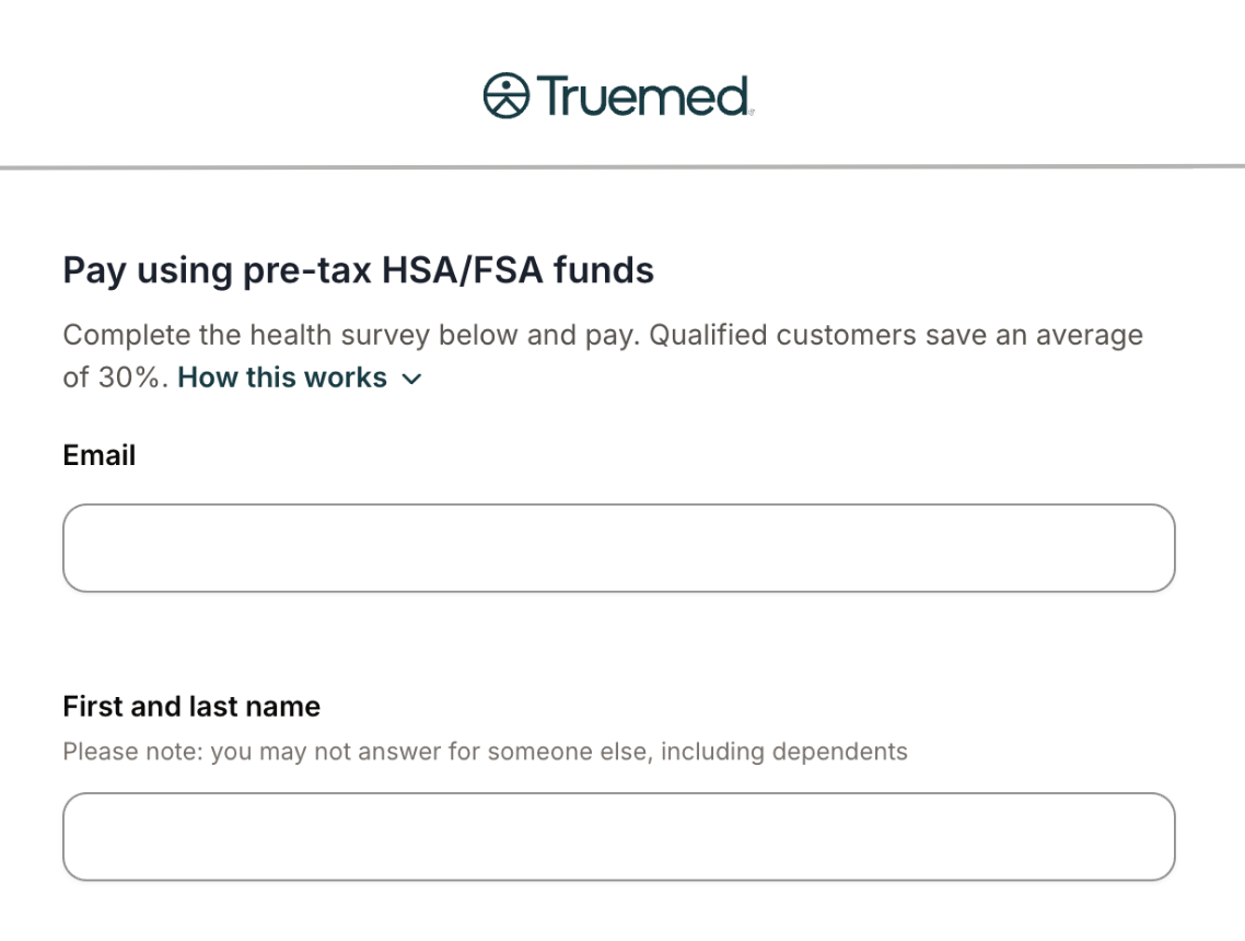 Truemed health survey form